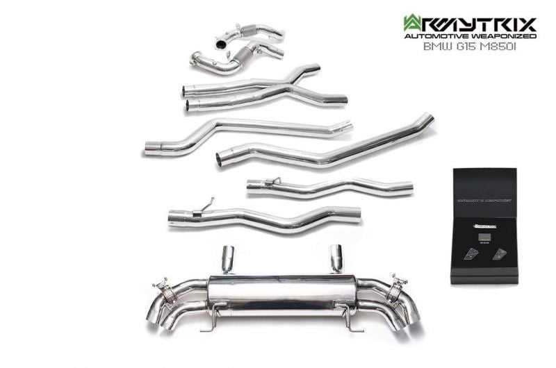 Armytrix exhaust system for BMW G14/G15 M850i xDrive (OE valve control)(Non-OPF) (2018-present) valvetronic exhaust system