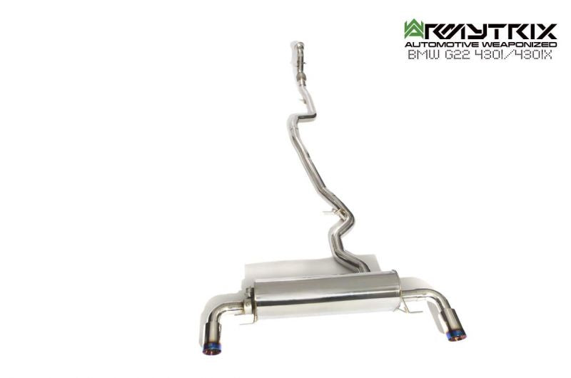 Armytrix exhaust system for BMW G22 430 B48D OPF (2021-Present) valvetronic exhaust system