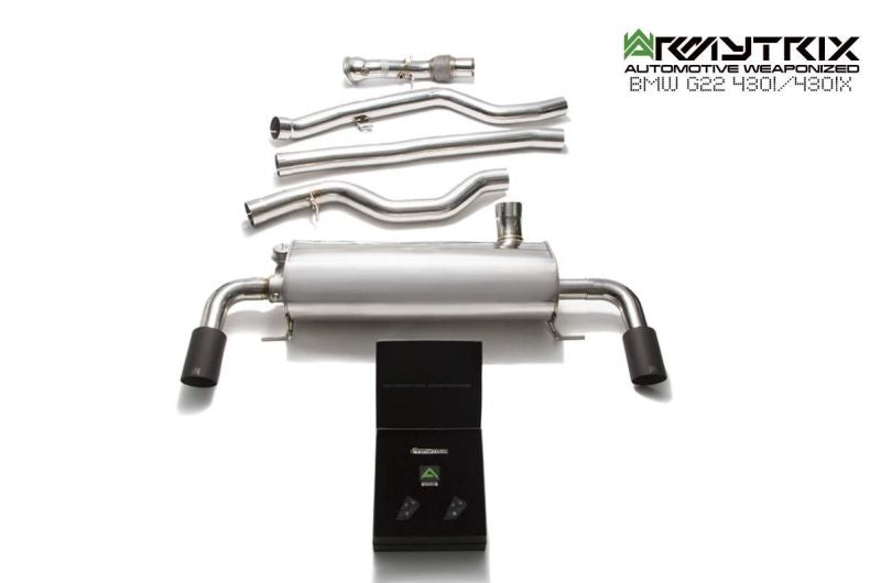 Armytrix exhaust system for BMW G22 430 B48D OPF (2021-Present) valvetronic exhaust system