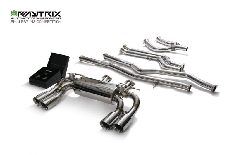 Armytrix exhaust system for BMW F87 M2 Competition (2019-2022) valvetronic exhaust system
