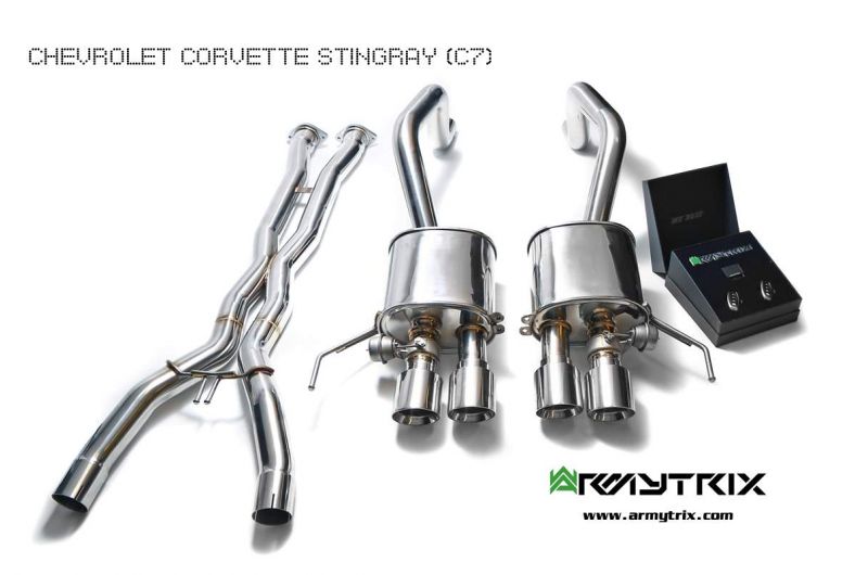 Armytrix exhaust system for Chevrolet Corvette C7 Stingray/Grand Sport (2014-2019) valvetronic exhaust system