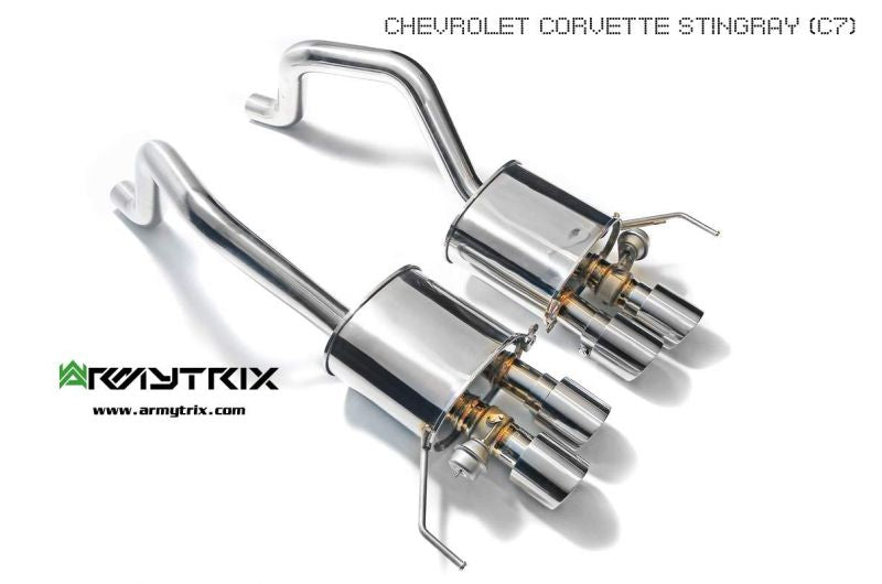Armytrix exhaust system for Chevrolet Corvette C7 Stingray/Grand Sport (2014-2019) valvetronic exhaust system
