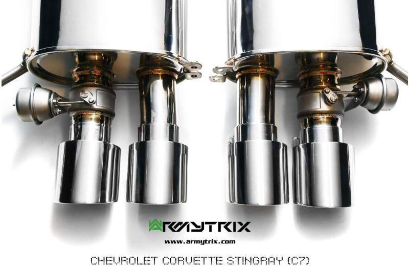 Armytrix exhaust system for Chevrolet Corvette C7 Stingray/Grand Sport (2014-2019) valvetronic exhaust system