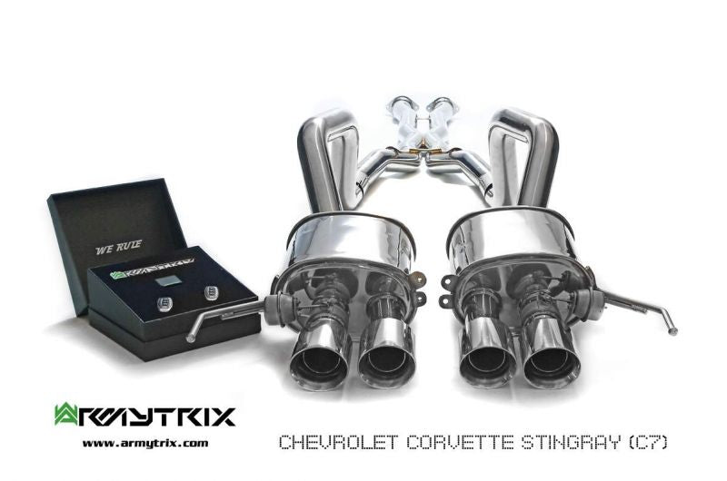 Armytrix exhaust system for Chevrolet Corvette C7 Stingray/Grand Sport (2014-2019) valvetronic exhaust system