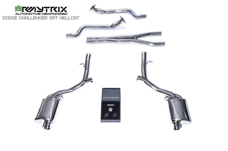 Armytrix exhaust system for Dodge Challenger SRT Hellcat (2018-present) valvetronic exhaust system