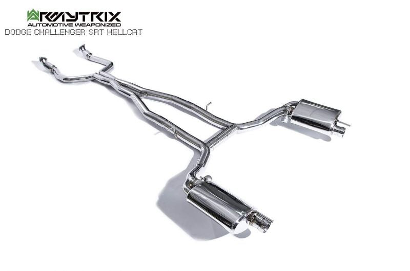 Armytrix exhaust system for Dodge Challenger SRT Hellcat (2018-present) valvetronic exhaust system