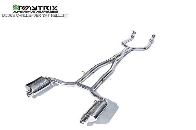 Armytrix exhaust system for Dodge Challenger SRT Hellcat (2018-present) valvetronic exhaust system