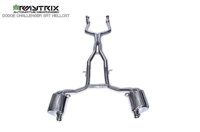 Armytrix exhaust system for Dodge Challenger SRT Hellcat (2018-present) valvetronic exhaust system