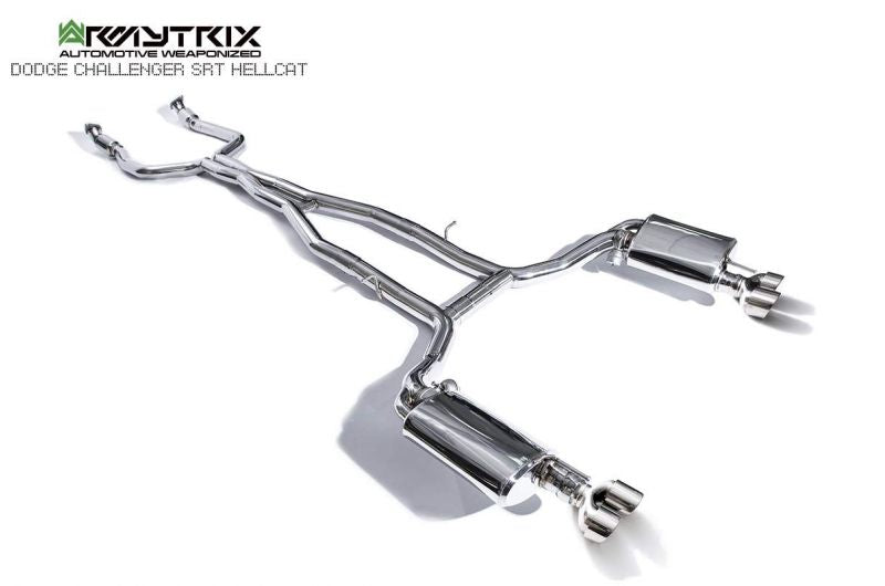 Armytrix exhaust system for Dodge Challenger SRT Hellcat (2018-present) valvetronic exhaust system