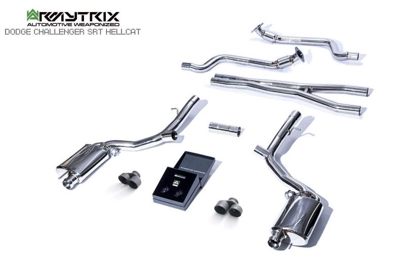 Armytrix exhaust system for Dodge Challenger SRT Hellcat (2018-present) valvetronic exhaust system
