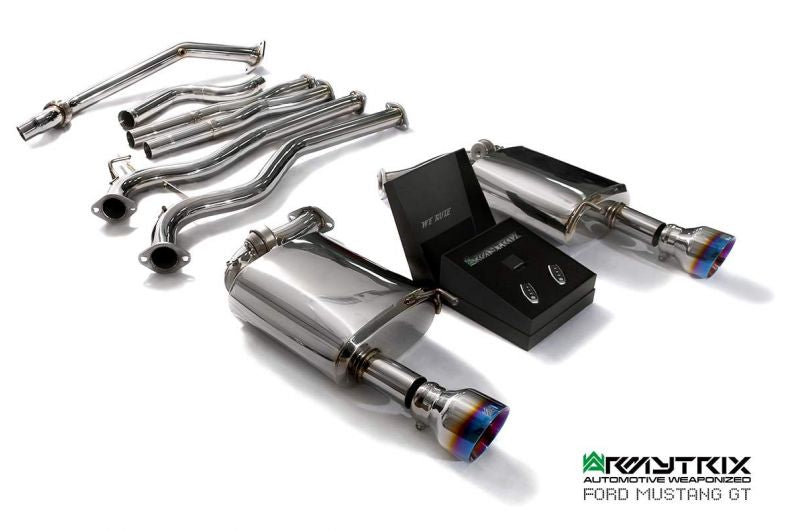 Armytrix exhaust system for Ford Mustang GT Convertible 5.0 V8 MK6 (2015-2017) valvetronic exhaust system