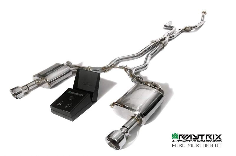 Armytrix exhaust system for Ford Mustang GT Convertible 5.0 V8 MK6 (2015-2017) valvetronic exhaust system