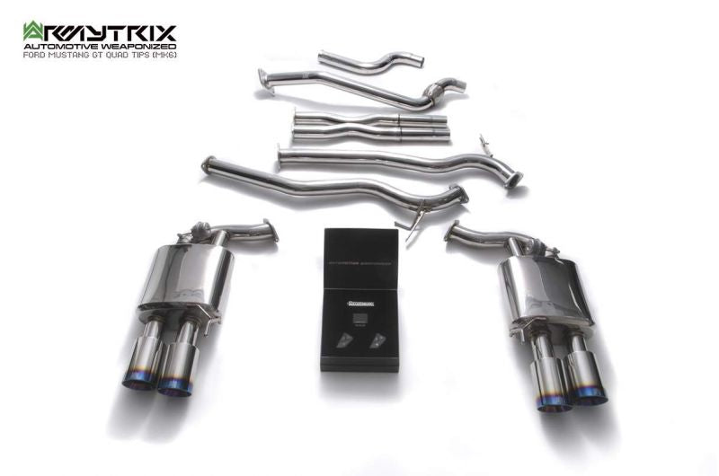 Armytrix exhaust system for Ford Mustang GT Coupé 5.0 V8 MK6 Facelift (2018-present) valvetronic exhaust system