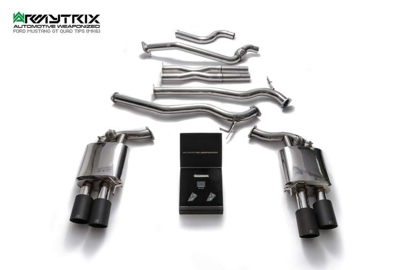 Armytrix exhaust system for Ford Mustang GT Convertible 5.0 V8 MK6 Facelift (2018-present) valvetronic exhaust system