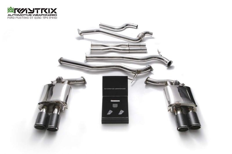 Armytrix exhaust system for Ford Mustang GT Convertible 5.0 V8 MK6 Facelift (2018-present) valvetronic exhaust system