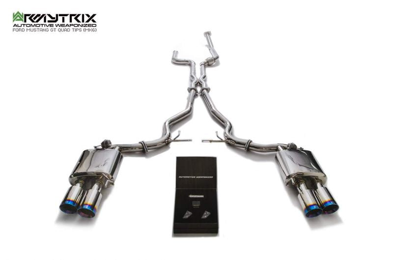 Armytrix exhaust system for Ford Mustang GT Convertible 5.0 V8 MK6 Facelift (2018-present) valvetronic exhaust system