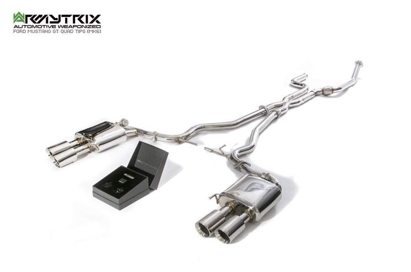 Armytrix exhaust system for Ford Mustang GT Convertible 5.0 V8 MK6 Facelift (2018-present) valvetronic exhaust system