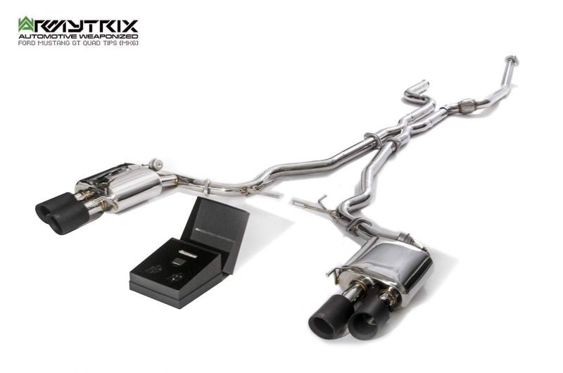 Armytrix exhaust system for Ford Mustang GT Convertible 5.0 V8 MK6 Facelift (2018-present) valvetronic exhaust system