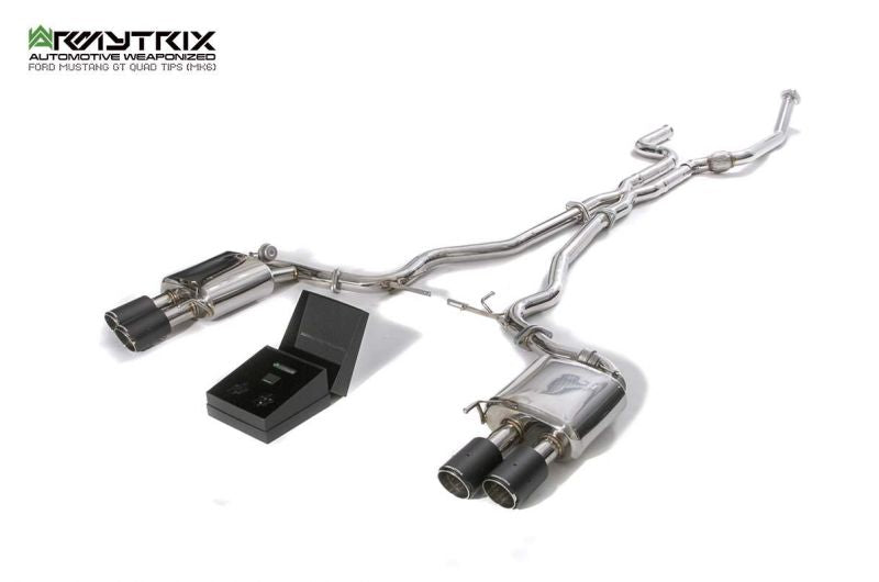 Armytrix exhaust system for Ford Mustang GT Convertible 5.0 V8 MK6 Facelift (2018-present) valvetronic exhaust system