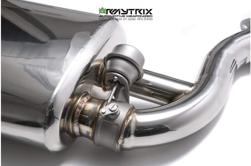 Armytrix exhaust system for Ford Mustang GT Convertible 5.0 V8 MK6 Facelift (2018-present) valvetronic exhaust system