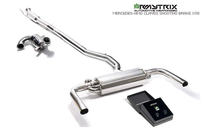 Armytrix exhaust systems for Mercedes-AMG X118 CLA45 S AMG Shooting Brake (2019-Present) valvetronic exhaust system