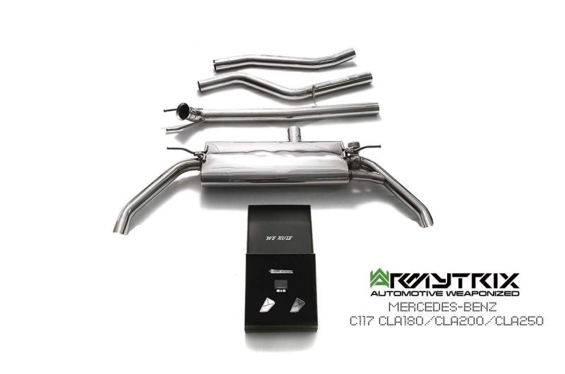 Armytrix exhaust system for Mercedes Benz C117 CLA180/CLA200/CLA250 (2016-2019) non-opf/pof models > valvetronic exhaust system