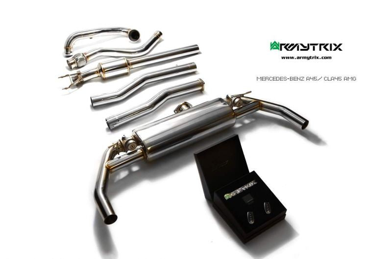 Armytrix exhaust systems for Mercedes-AMG X117 CLA45 Shooting Brake (2013-2019) valvetronic exhaust system