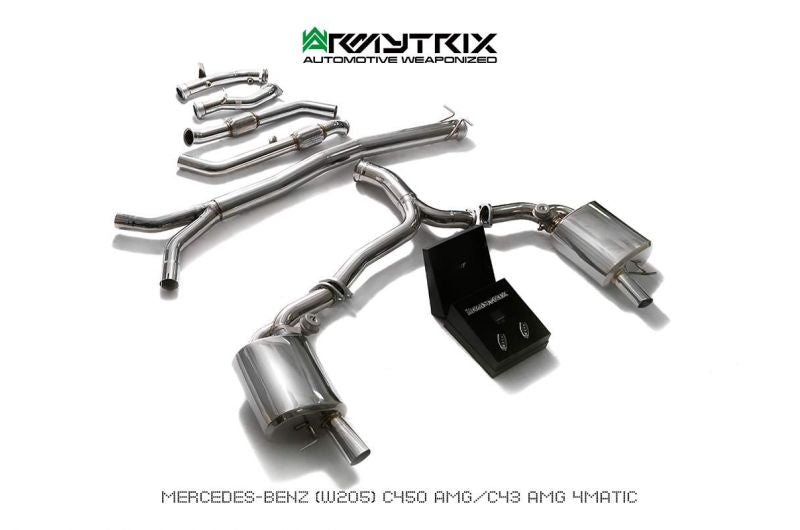 Armytrix exhaust system for Mercedes-AMG W205 C43 (2015-2022) valvetronic exhaust system