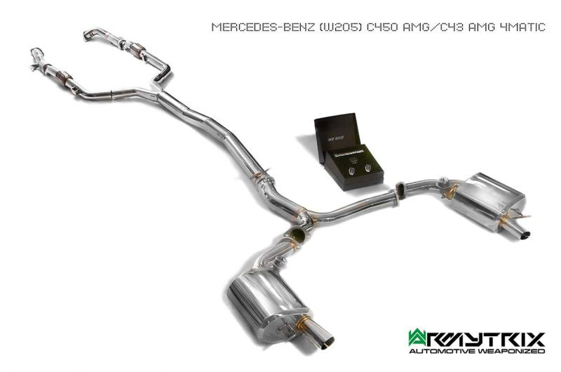 Armytrix exhaust system for Mercedes-AMG W205 C43 (2015-2022) valvetronic exhaust system