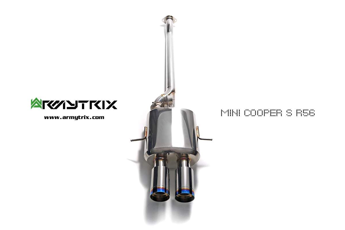 Armytrix exhaust system for MINI Cooper S R56/R57/R58/R59 1.6 turbo (2010-2014) valvetronic exhaust system