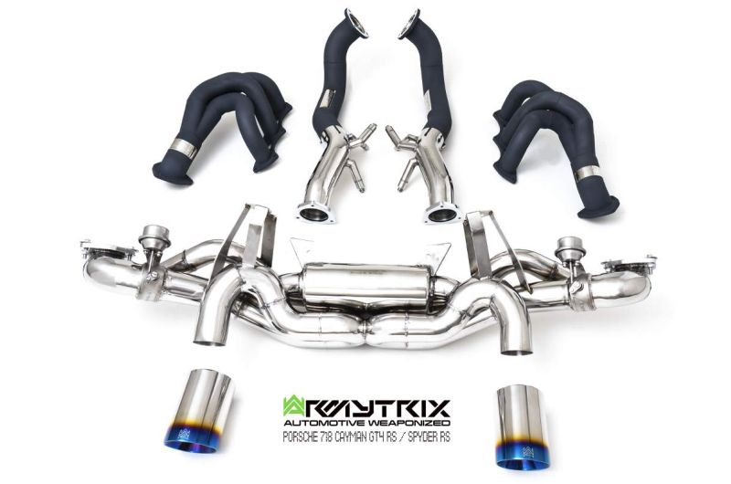 Armytrix exhaust system for Porsche 718 Cayman GT4 RS / Spyder RS (2022-Present) valvetronic exhaust system