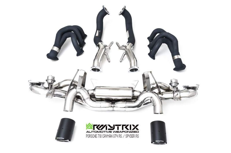 Armytrix exhaust system for Porsche 718 Cayman GT4 RS / Spyder RS (2022-Present) valvetronic exhaust system