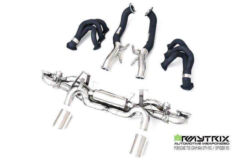 Armytrix exhaust system for Porsche 718 Cayman GT4 RS / Spyder RS (2022-Present) valvetronic exhaust system