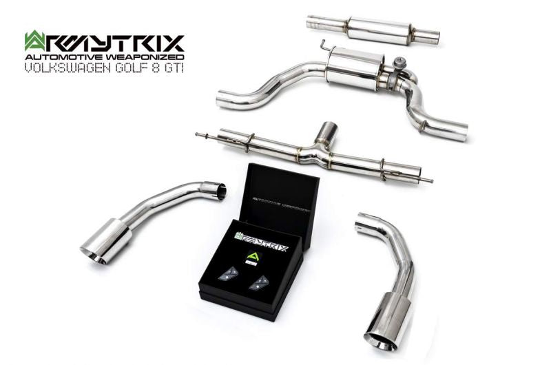 Armytrix exhaust system for Volkswagen Golf 8 GTi (2020-present) valvetronic exhaust system