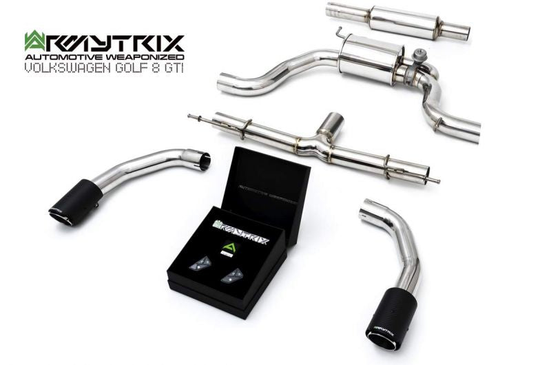Armytrix exhaust system for Volkswagen Golf 8 GTi (2020-present) valvetronic exhaust system