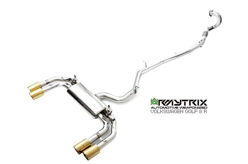 Armytrix exhaust system for Volkswagen Golf R MK8 (2021-present) valvetronic exhaust system