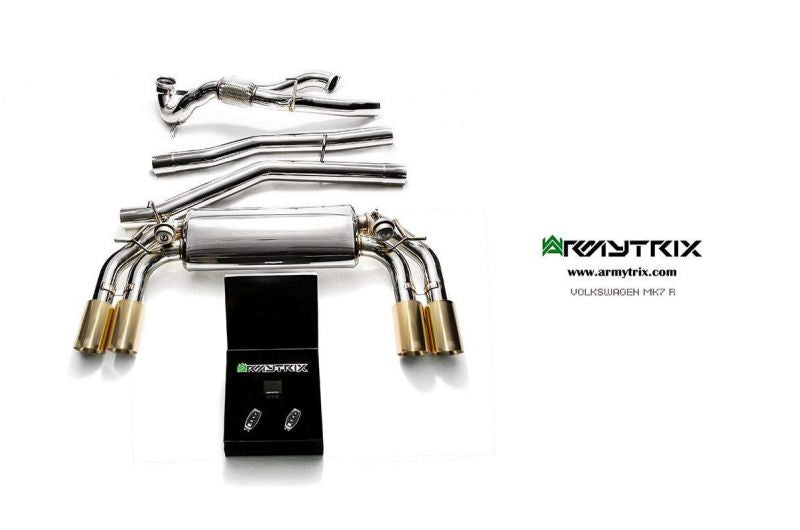 Armytrix exhaust system for Volkswagen Golf R MK7 (2013-2016) valvetronic exhaust system