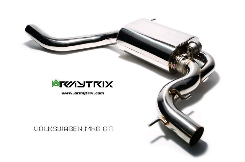 Armytrix exhaust system for Volkswagen Scirocco R (2008-2017) valvetronic exhaust system
