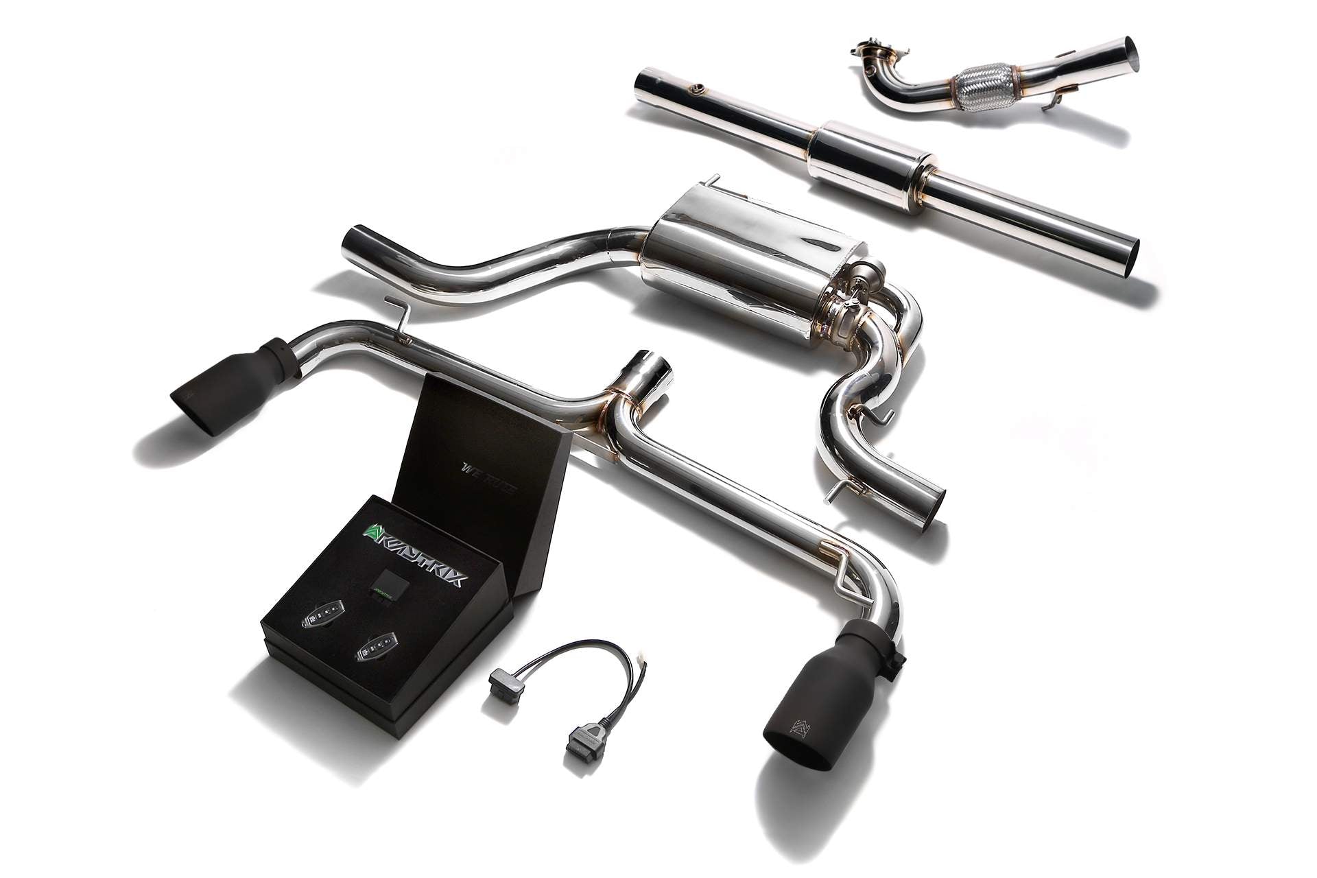 Armytrix exhaust system for Volkswagen Scirocco R (2008-2017) valvetronic exhaust system