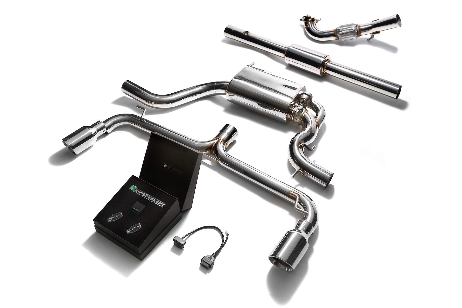 Armytrix exhaust system for Volkswagen Scirocco R (2008-2017) valvetronic exhaust system