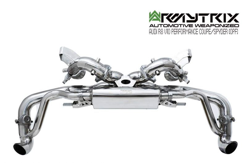 Armytrix exhaust system for Audi R8 MKII V10 Performance Coupé/Spyder OPF (2019-Present) valvetronic exhaust system 