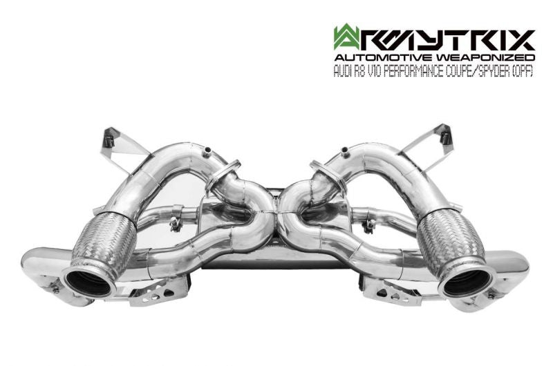 Armytrix exhaust system for Audi R8 MKII V10 Performance Coupé/Spyder OPF (2019-Present) valvetronic exhaust system 