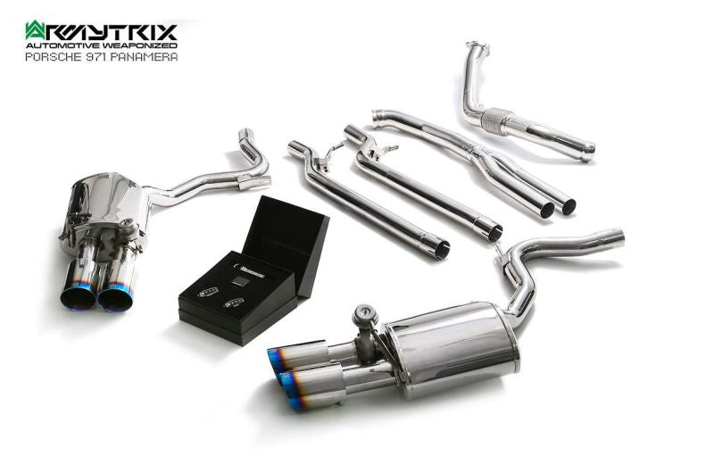 Armytrix exhaust system for Porsche Panamera 971 3.0L V6 Turbo (2017-present) valvetronic exhaust system