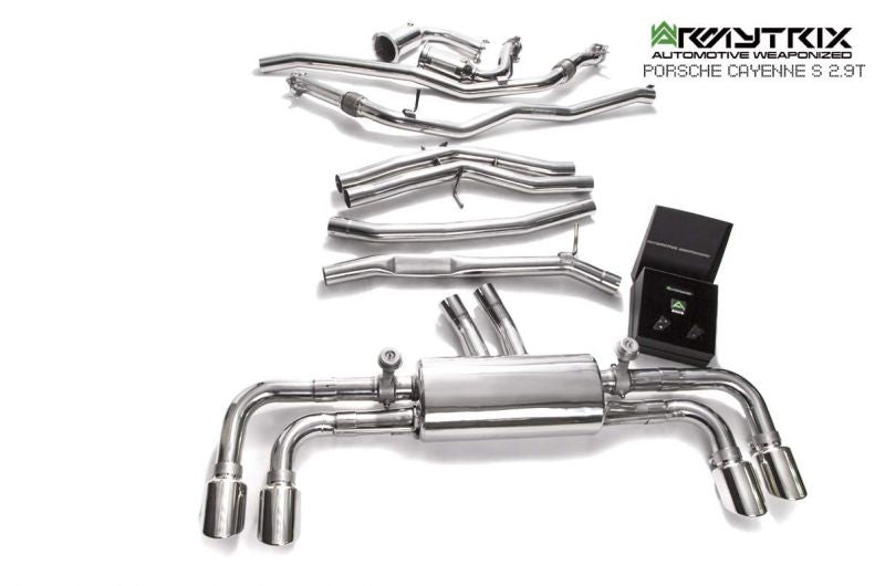 Armytrix exhaust system for Porsche Cayenne S E3 2.9 Turbo (2018-present) valvetronic exhaust system