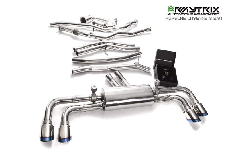 Armytrix exhaust system for Porsche Cayenne S E3 2.9 Turbo (2018-present) valvetronic exhaust system