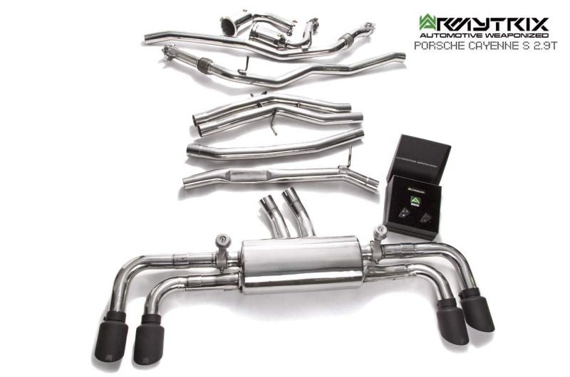 Armytrix exhaust system for Porsche Cayenne S E3 2.9 Turbo (2018-present) valvetronic exhaust system