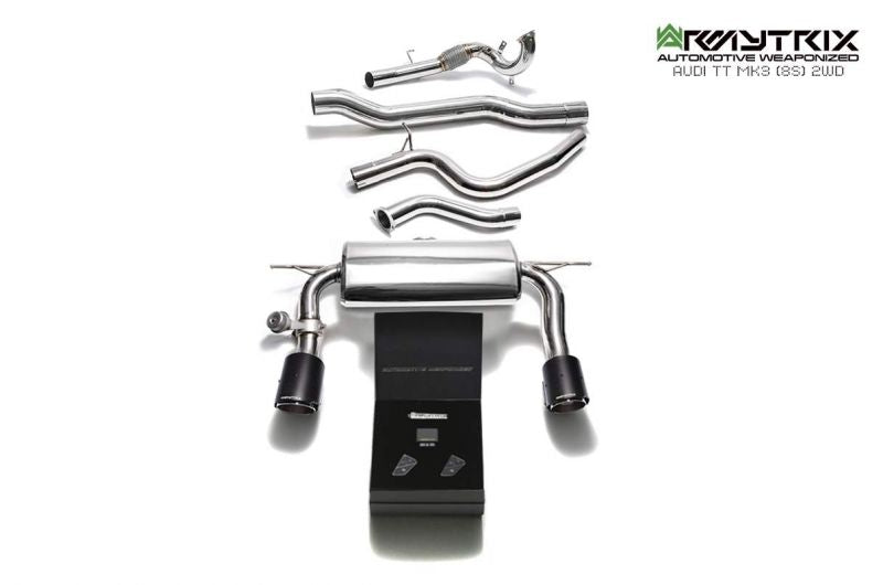 Armytrix exhaust system for Audi TT 8S MK3 1.8 2.0 TFSI 2WD Coupé (2015-present) valvetronic exhaust system 