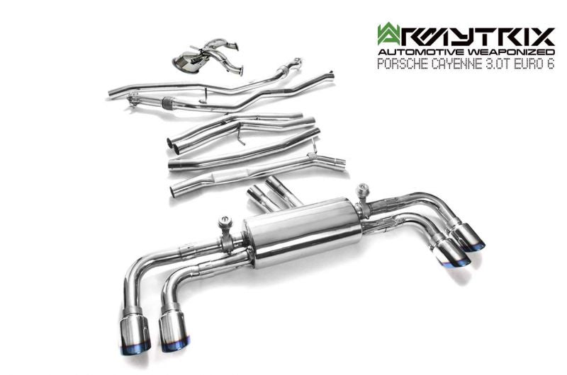 Armytrix exhaust system for Porsche Cayenne E3 3.0 Turbo OPF (2018-present) valvetronic exhaust system