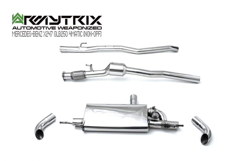 Armytrix exhaust system for Mercedes Benz X247 GLB250 Non-OPF (2019-present) valvetronic exhaust system