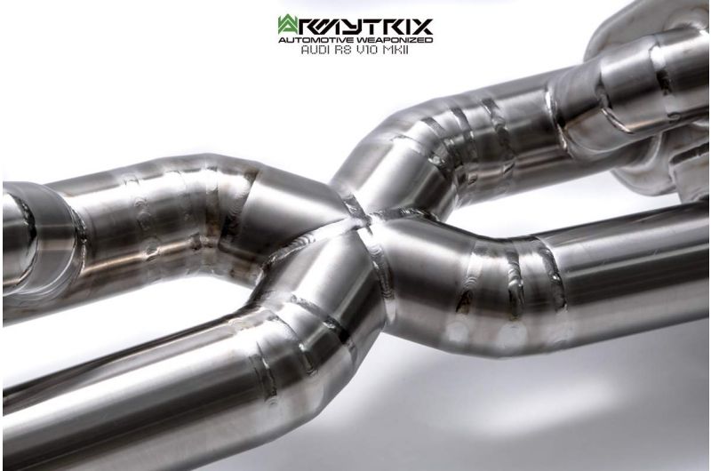 Armytrix exhaust system for Audi R8 MKII V10 Plus 5.2 FSI Coupé/Spyder (2016-2018) valvetronic exhaust system 